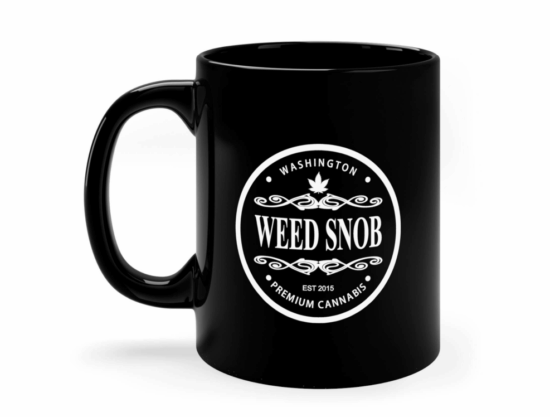 Black with gold round logo 11 oz. Coffee Mug - Image 2